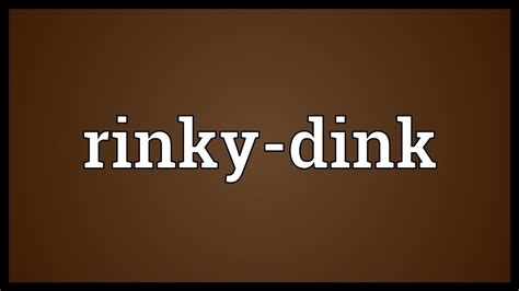 rinky dink meaning|Iba pa.